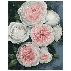 Картина по номерам ВанГогВоМне 40х50 на подрамнике Бело-розовая нежность