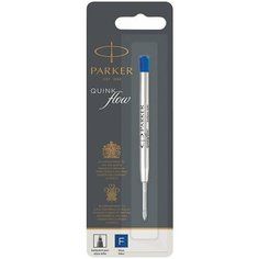 Стержень шариковый объемный Parker "QuinkFlow Ball Point" синий, 98мм, 0,8мм, метал. корпус, блистер