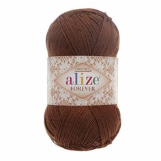 Пряжа ALIZE FOREVER, коричневый - 26, 100% микрофибра акрил, 5 мотков, 50 г, 300 м.