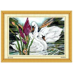 Набор для вышивания "Лебеди" ВанГогВоМне, 38x48 см