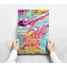 Плакат Флюид-Арт А4 21х30 см c черной рамкой SK Poster