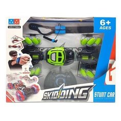 Машинка перевёртыш с управлениями жестами Skidding RC Stunt Car 34 см, Зеленый Hyper X