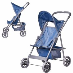 Коляска для куклы ABtoys прогулочная голубая, 51,5х33х56 см Китай