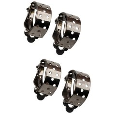 Основа для клипс размер 22х8 мм, цвет черный никель, 4 шт. Нет бренда