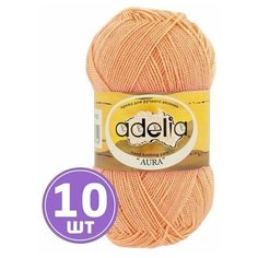 Пряжа Adelia AURA (031), светло-оранжевый, 10 шт. по 50 г