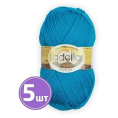 Пряжа Adelia LUCAS (11), ярко-голубой, 5 шт. по 100 г