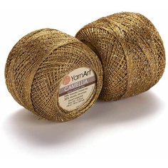 Пряжа "Camelia" 70% полиэстер, 30% люрекс 190м/20гр (2440 золото) В наборе10шт. Yarn Art