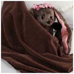 Отрез трикотажный для рукоделия, велюр, цвет коричневый, 45 x 50 см, 1 шт. Sweet Home
