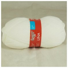 Пряжа Семеновская пряжа Lina (179), белый, 5 шт. по 100 г