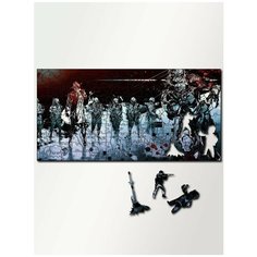 Пазл из дерева с фигурками, 230 деталей, размер 46х23 см игры Metal Gear Solid V The Phantom Pain - Puzzle Wood