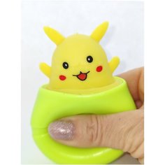 Пикачу фуфлик антистресс жмякалка нажималка зеленый Панда