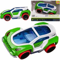 Машинка спортивная зеленая инерционная, 12,5х6х4,5 см Jun Cars