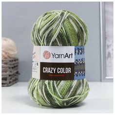 Пряжа "Crazy color" 25% шерсть, 75% акрил 260м/100гр (115) Нет бренда