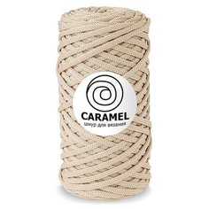 Пряжа Caramel (Карамель) Шнур для вязания 5мм 75м 33 какао 80% полиэфир, 20% кашмилон 1шт
