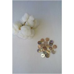 Пуговицы перламутровые из ракушки Розовые 15 мм 10 шт. / декоративные / для рукоделия Нет бренда