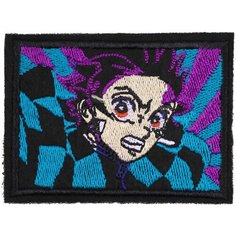 Нашивка, шеврон, патч (patch) Клинок, рассекающий демонов Танджиро Камадо, размер 7,8*5,8 см Нет бренда
