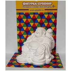 Фигурки смолики . Нэцкэ "Хотей в одеянии с мешком на монетах для раскраски (белый. фэн-шуй) Smoliki