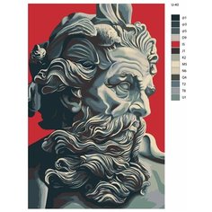 Картина по номерам U-40 "Зевс. Бог Олимпа ", 50x70 см Brushes Paints