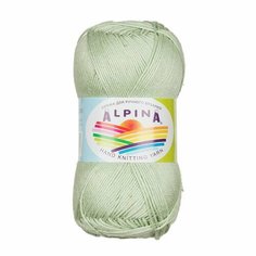 Пряжа ALPINA ORGANICA, ALPINA, св. серо-зеленый - 07, 80% хлопок, 20% лён, 5 мотков, 50 г, 170 м.