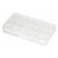 Коробка пластиковая для швейныx принадлежностей, цвет: прозрачный, Gamma 17,7x10,2x2,3 см