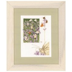 Набор для вышивания крестиком "Lavender field with butterfly" Lanarte