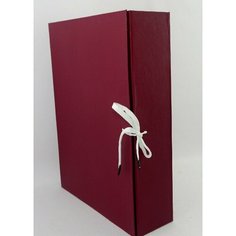 Папка архивная короб бумвинил 7см с завязками N2 бордо (21954) Нет бренда