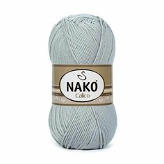 Пряжа NAKO Calico (Нако), св. серый - 12408, 50% хлопок, 50% акрил, 5 мотков, 100 г, 245 м.