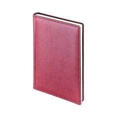 Ежедневник Альт VELVET A5 146х206мм недатир. искусст. кожа 136л белые страницы белый срез книжный переплет линейка бордовый (12 шт. в упаковке)
