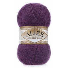 Пряжа Angora gold Alize, 5 мотков (550м, 100гр), цвет 111 Сливовый