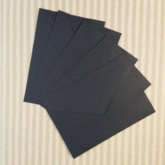 Подарочные конверты в стиле ретро, для поздравительных открыток и свадебных приглашений, текстурные, C6, набор 5 шт, цвет темно-синий Нет бренда