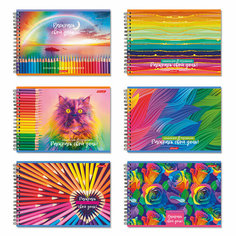 SVETOCH Класс Альбом для рисования 100 г/м2 A4 29 х 20.5 см на гребне 48 л. 48АЛГР4_000279 Цветные фантазии