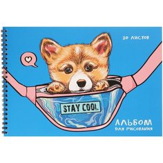 * Альбом для рисования А4, 20 листов, на спирали Listoff Милота АСБ202362