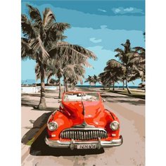 Картина по номерам Красный автомобиль 40х50 см Hobby Home