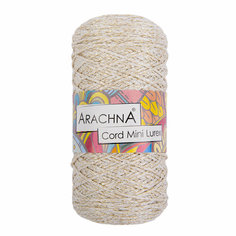 Пряжа ARACHNA Cord Mini Lurex 90 % полиэфир, 10 % люрекс 3 шт. х 75 г +- 10 г 200 м +- 10 м N04 красный-золото