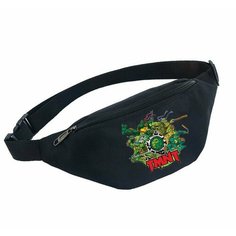 Поясная сумка Черепашки ниндзя (TMNT) черная №1 Noname