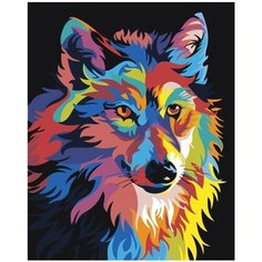 Картина по номерам Радужный волк 40х50 см Hobby Home