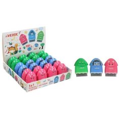 Точилка 1 отверстие с контейнером deVENTE "Monsters", микс