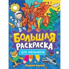 Большая раскраска «Для мальчиков», 128 страниц Проф Пресс