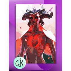 Картина по номерам на холсте Diablo 4, 40 х 60 см КУЛЬТУРА ЦВЕТА