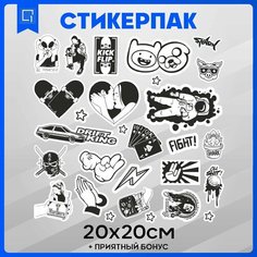 Наклейки набор для творчества стикербук Бренды и логотипы 20х20см 1-я Наклейка