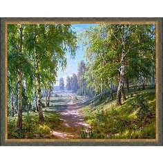 Алмазная мозаика WB2120 "Березовая роща" круглые стразы 40х50 см Paintboy
