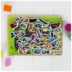 Конструктор магнитный «Городское движение», игровое поле: 29 × 21 см NO Name
