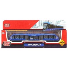 Машина металл "трамвай", длина 16,5 см, синий 281999 Технопарк