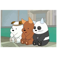 Картина по номерам на холсте мультфильм Вся правда о медведях - 8706 Г 60x40