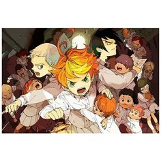 Картина по номерам на холсте аниме обещанный Неверленд - 8152 Г 60x40