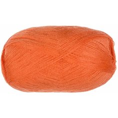 Пряжа Семеновская Lidiya полушерстяная морковный (670), 50%шерсть/50%акрил, 1613м, 100г, 1шт