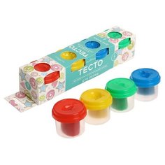 Пластилин на растительной основе набор 4 цвета, 80 г, Happycolor, микс Bruno Visconti