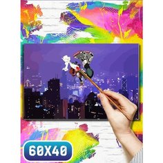 Картина по номерам на холсте аниме моя геройская академия - 12050 60х40