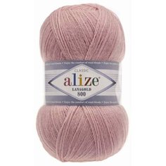 Пряжа Alize Lanagold 800 пудра (161), 51%акрил/49%шерсть, 800м, 100г, 1шт