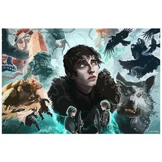 Картина по номерам на холсте сериал игра престолов (Бран старк) - 8724 Г 60x40